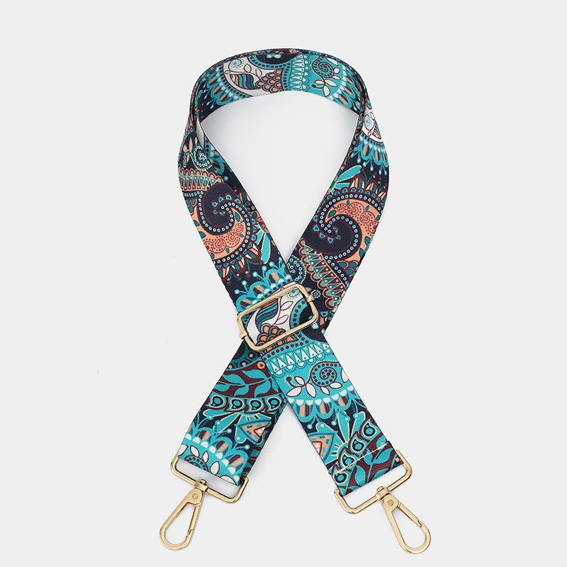 Woven Print Adjustable Crossbody Bag Strap - Paisley_G