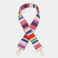 Woven Print Adjustable Crossbody Bag Strap - Rainbow