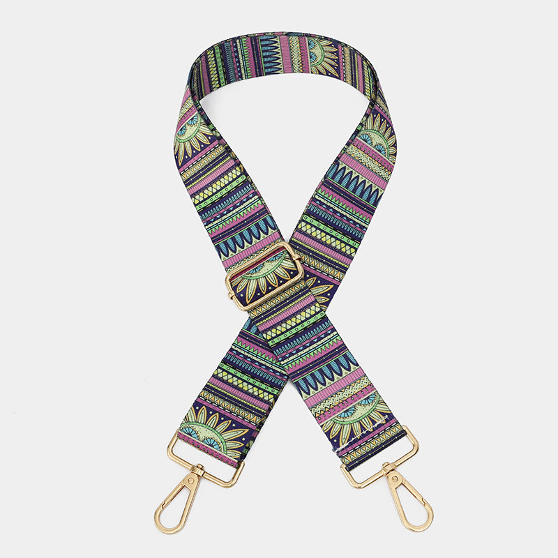 Woven Print Adjustable Crossbody Bag Strap - Sunflower