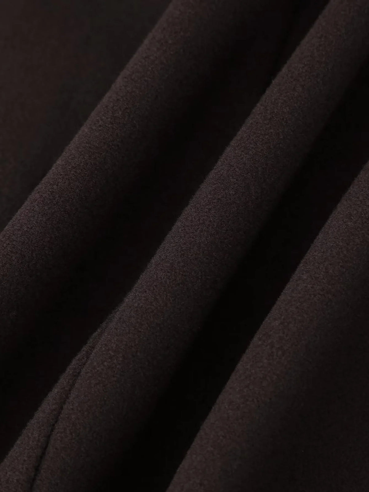 Fringe Hem Longline Lapel Coat - Coffee - 1