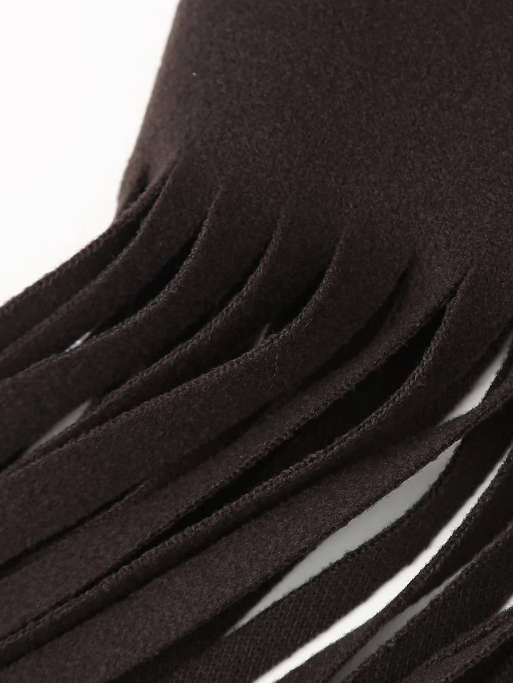 Fringe Hem Longline Lapel Coat - Coffee - 6