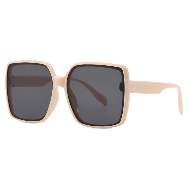 Oversized Square Gradient Lens Sunglasses - Apricot