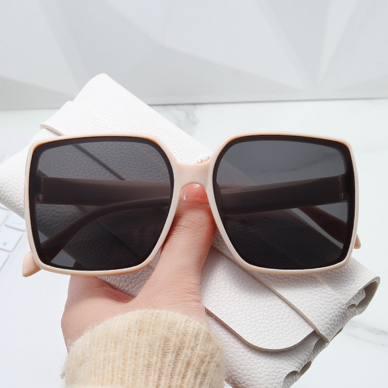 Oversized Square Gradient Lens Sunglasses - Apricot - 1