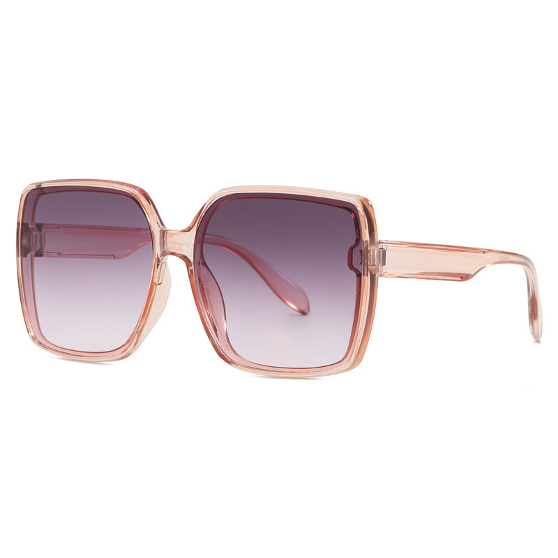 Oversized Square Gradient Lens Sunglasses - Champagne