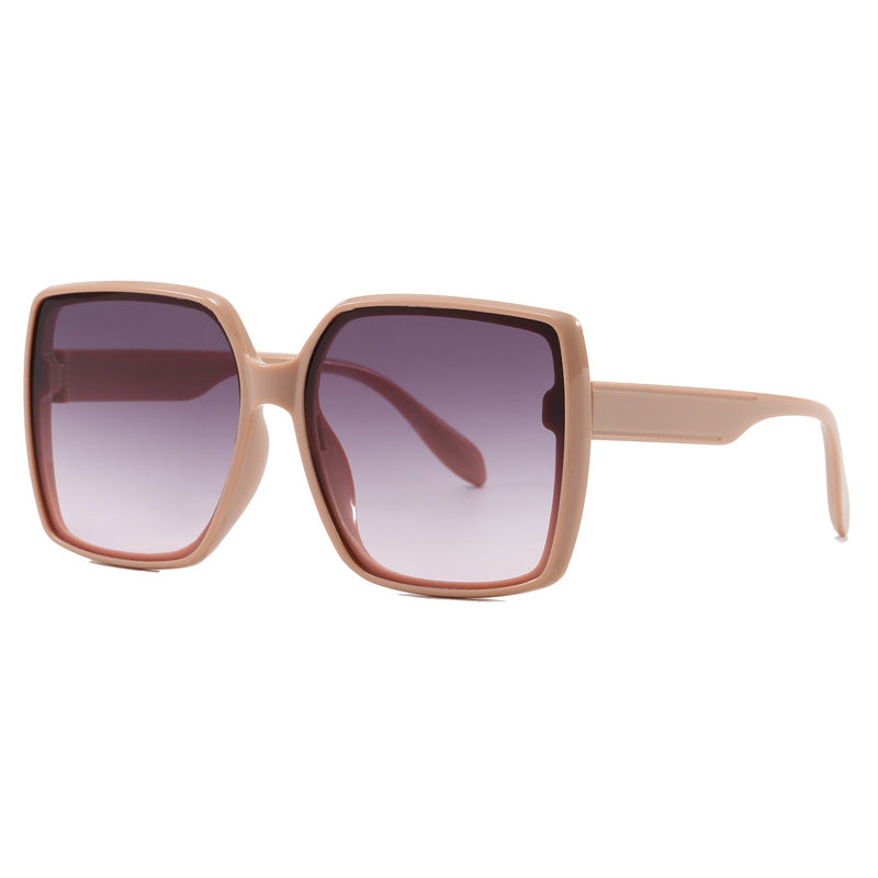 Oversized Square Gradient Lens Sunglasses - Khaki