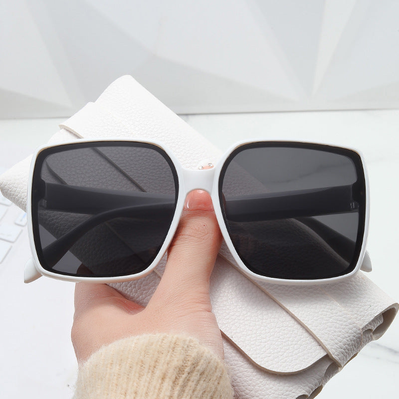 Oversized Square Gradient Lens Sunglasses - White - 1