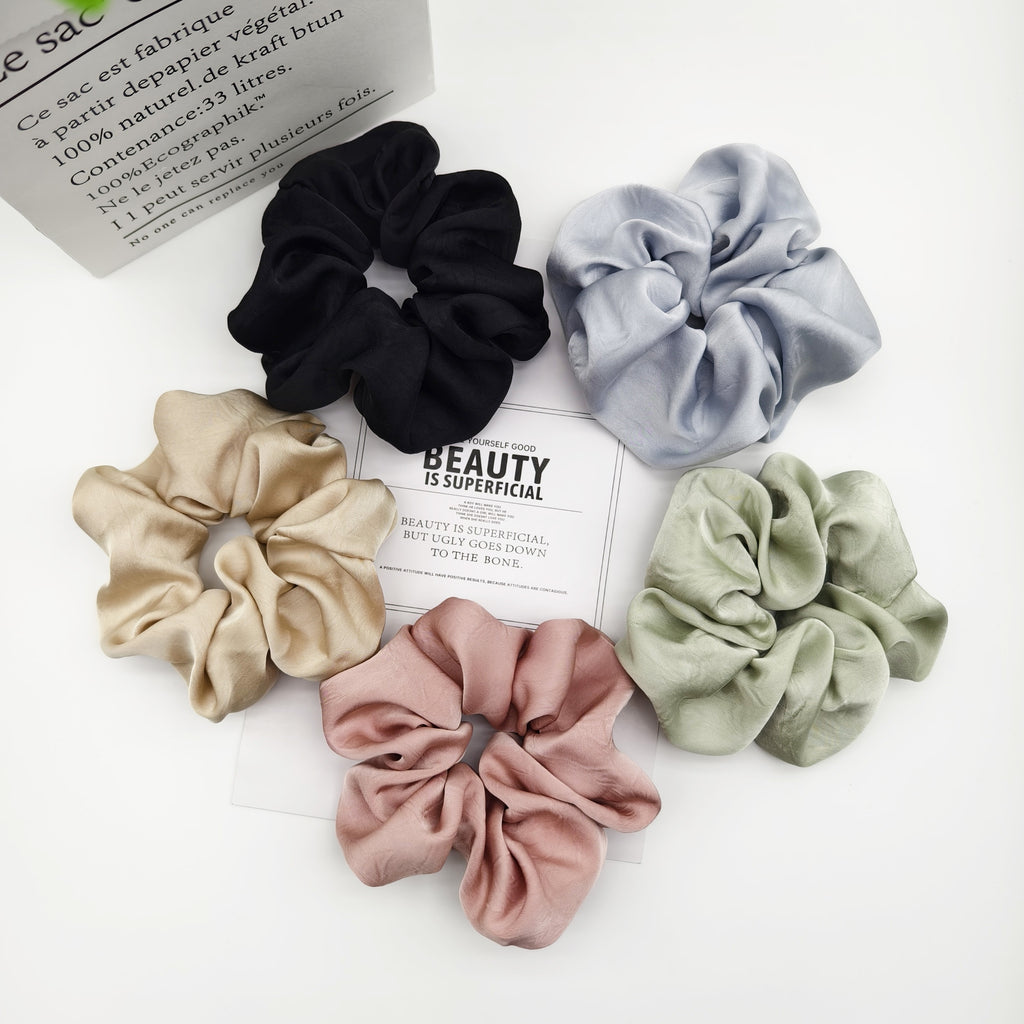 Embossed Satin Puff Hair Scrunchie - view 3