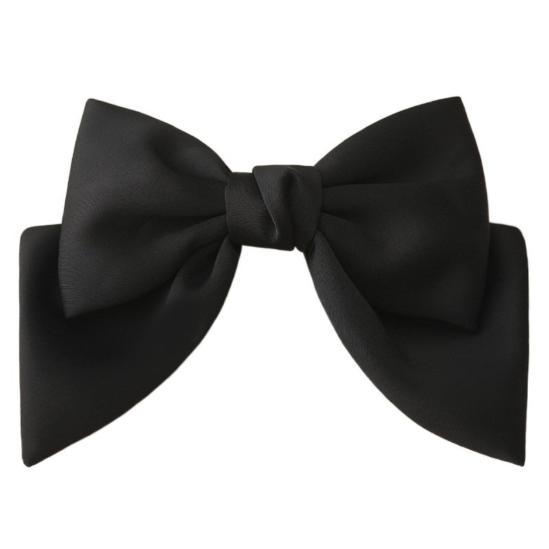 Tailored Satin Bow Hair Barrette