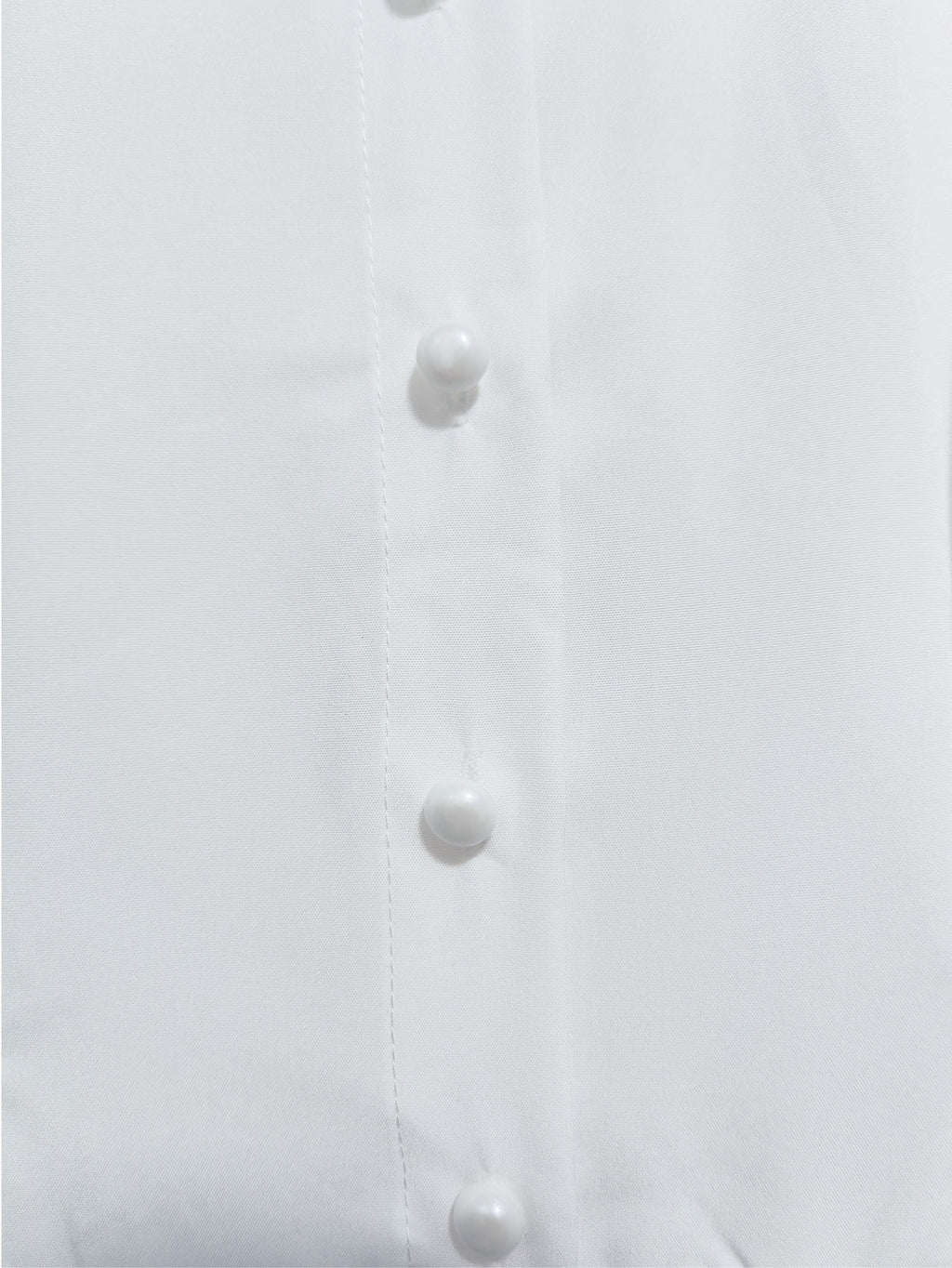 Puff Sleeve Button Down Maxi Dress - White - 2