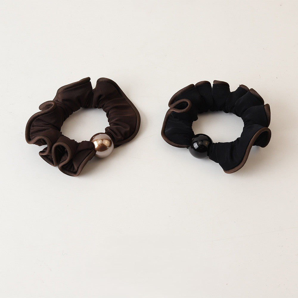 Beaded Satin Hair Scrunchie