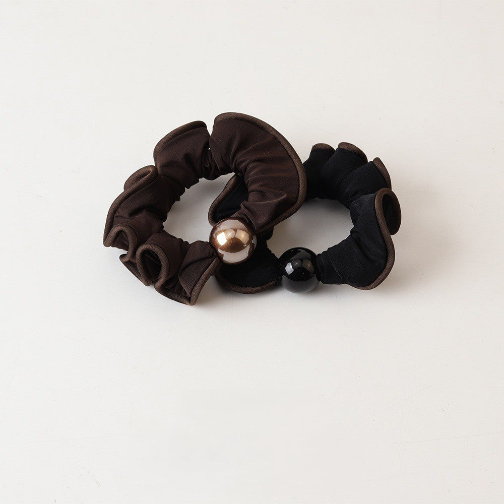 Beaded Satin Hair Scrunchie - view 1