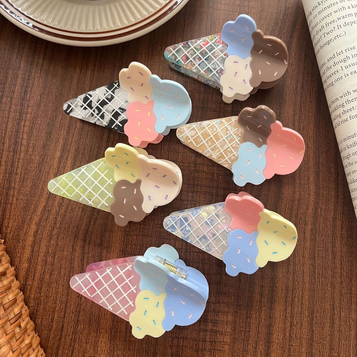 Triple Scoop Ice Cream Hair Claw Clip - view 2