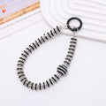 Crystal Bead Wristlet Keychain for Phone and Keys - Black