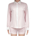 Striped Poplin Shirt And Shorts Set - Pink