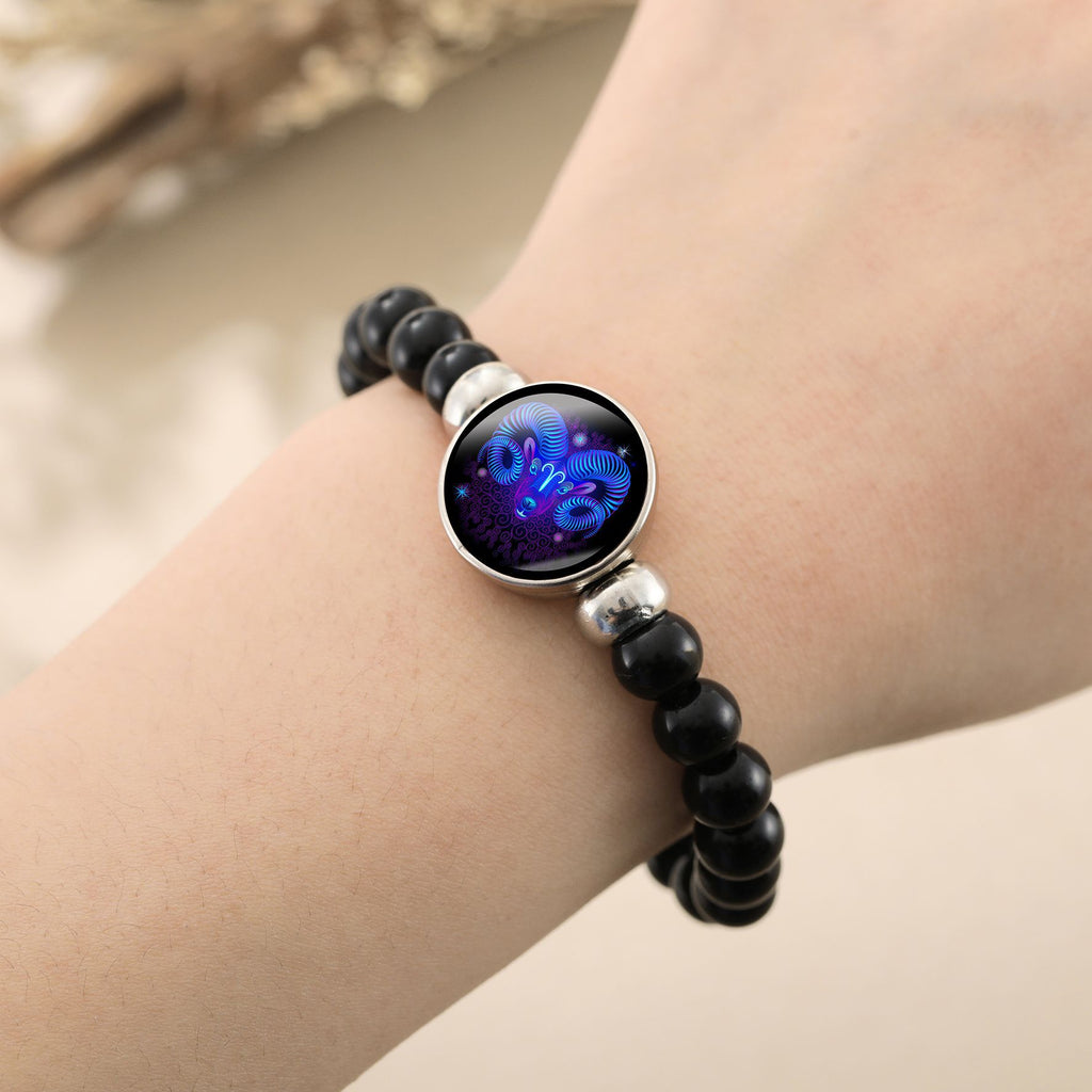 Zodiac Constellation Beaded Stretch Bracelet - Aries