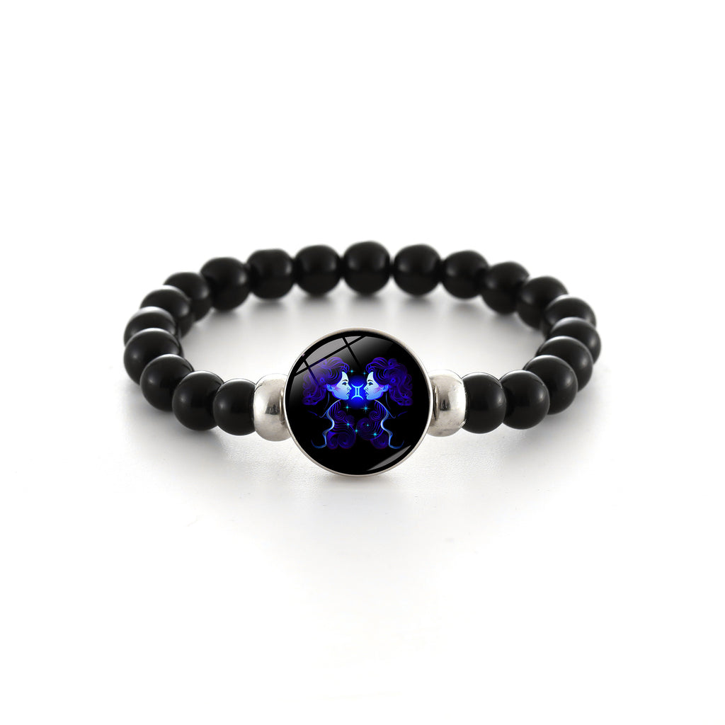 Zodiac Constellation Beaded Stretch Bracelet - Gemini