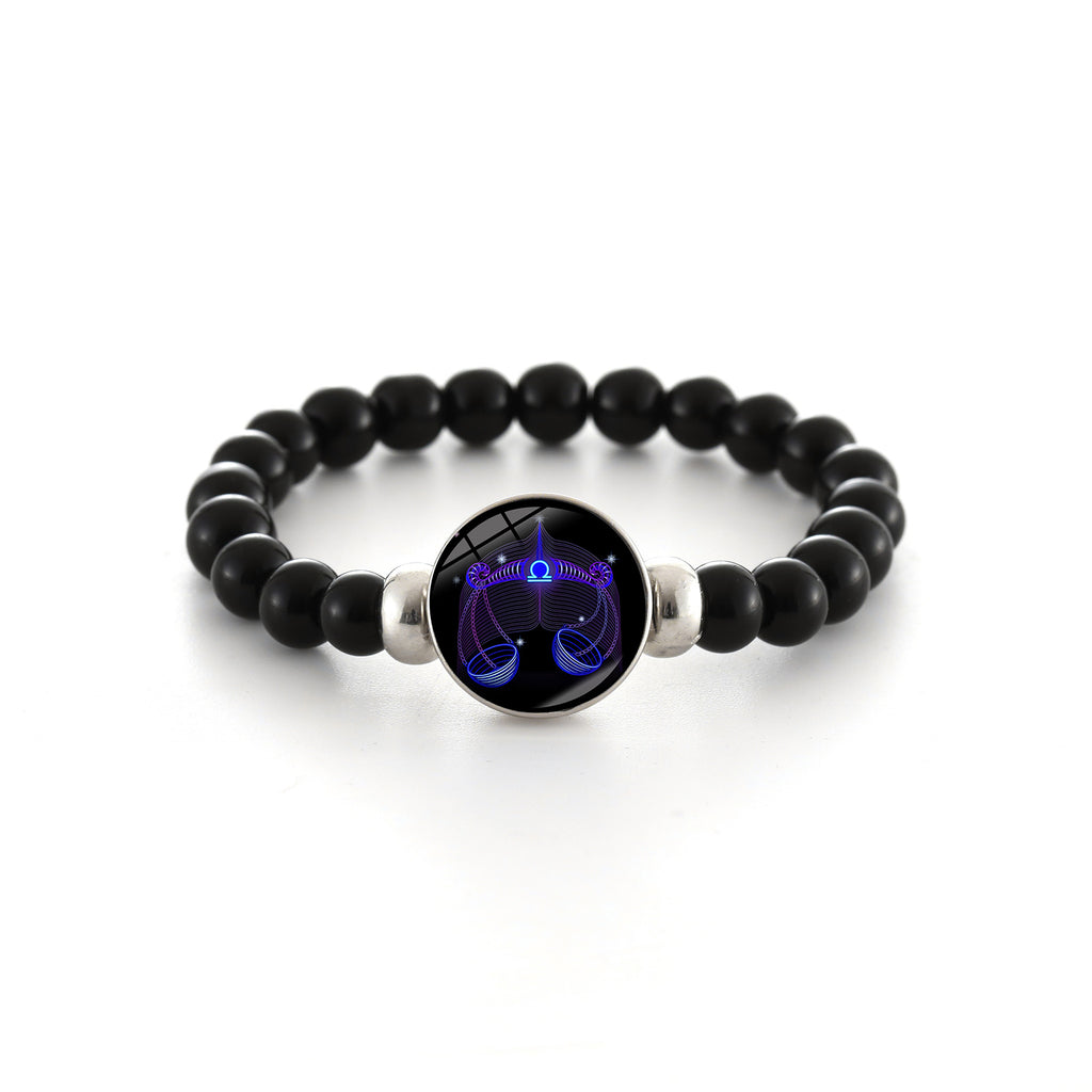 Zodiac Constellation Beaded Stretch Bracelet - Libra