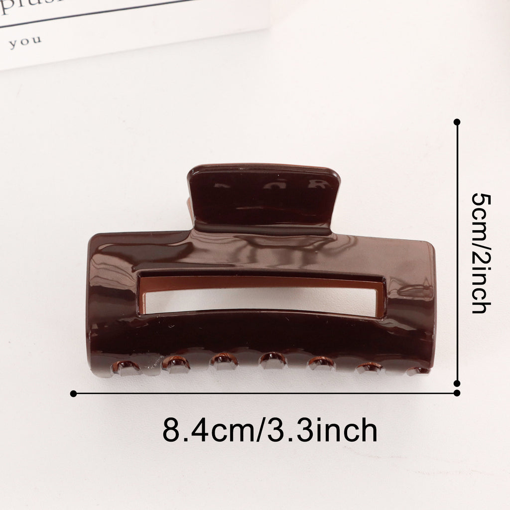 Cutout Rectangle Hair Claw Clip in Two Sizes - DCoffee