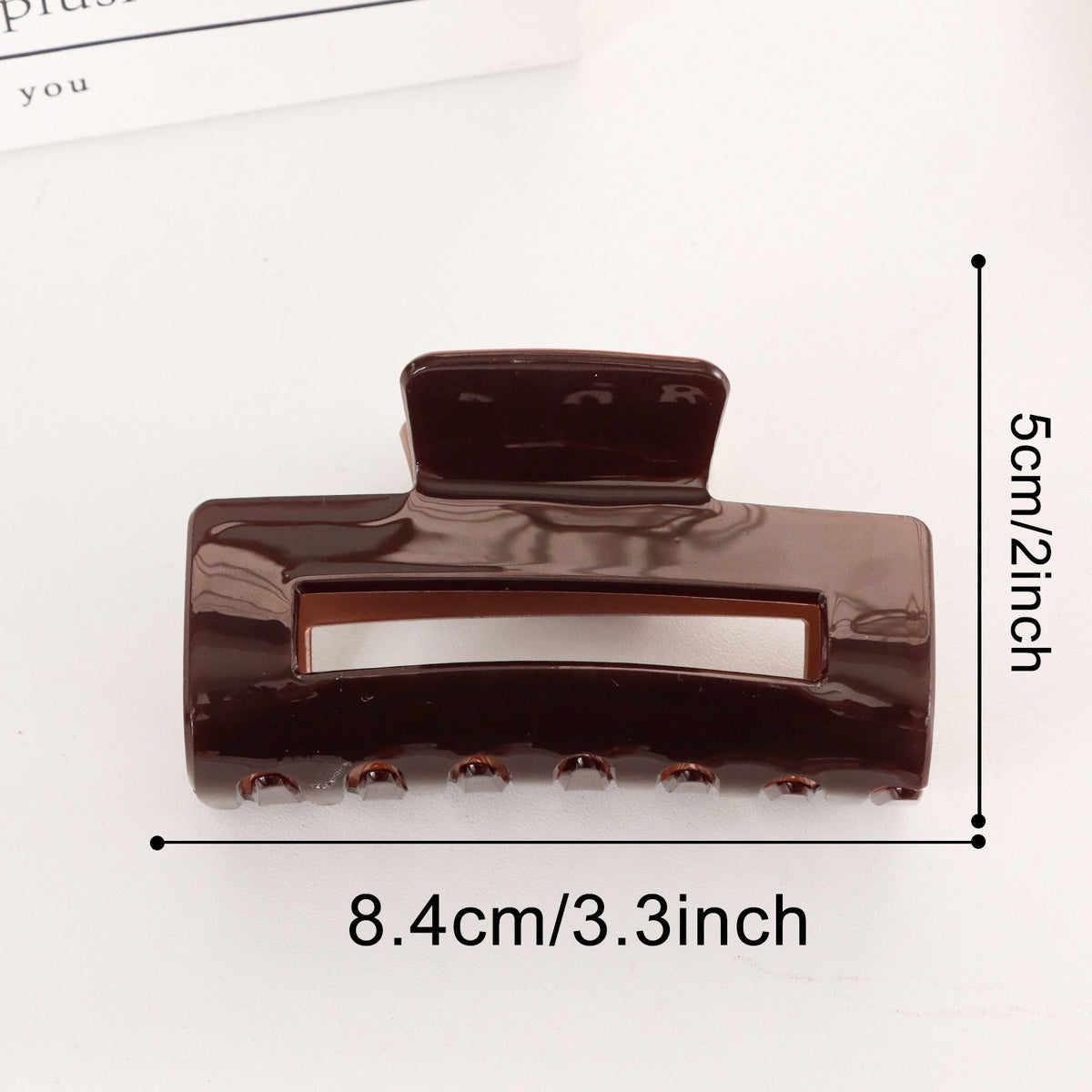 Cutout Rectangle Hair Claw Clip in Two Sizes - DCoffee