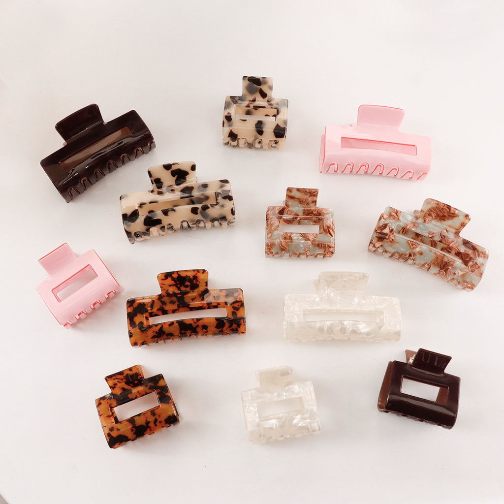 Cutout Rectangle Hair Claw Clip in Two Sizes