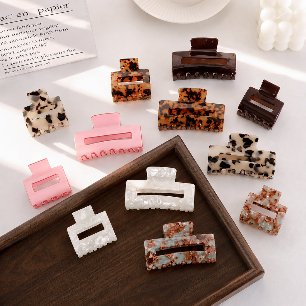 Cutout Rectangle Hair Claw Clip in Two Sizes - view 1