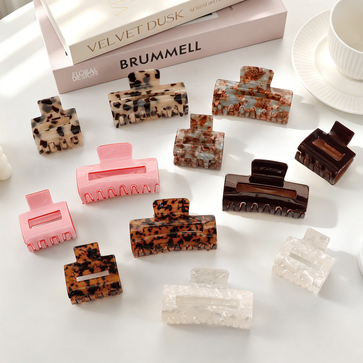 Cutout Rectangle Hair Claw Clip in Two Sizes - view 2