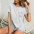 Leopard Pocket Twist Knot Hem T-Shirt - Light gray