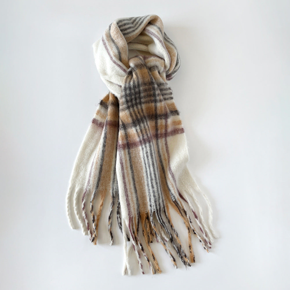 Oversized Blanket Scarf With Tassel Ends - Coffee