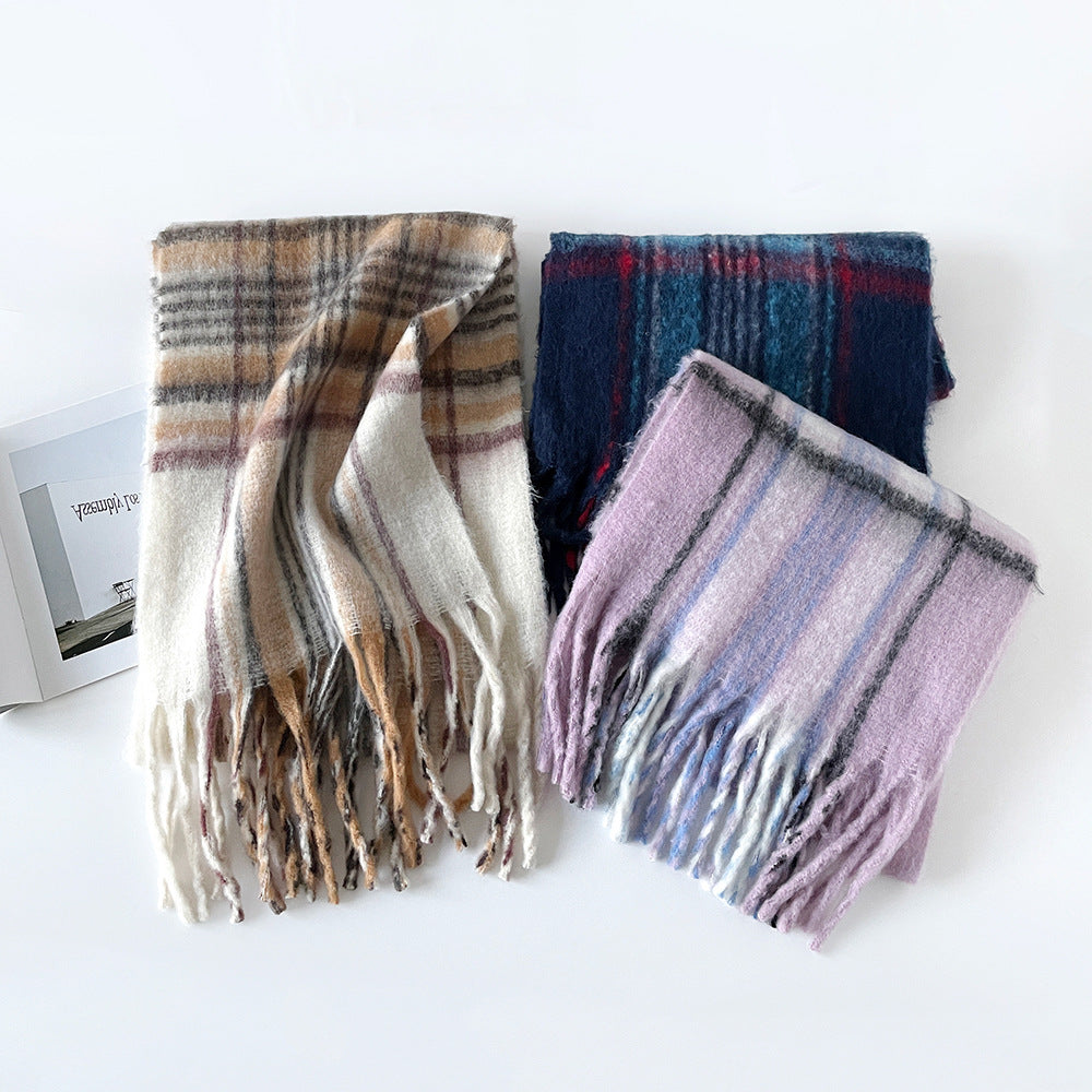 Oversized Blanket Scarf With Tassel Ends