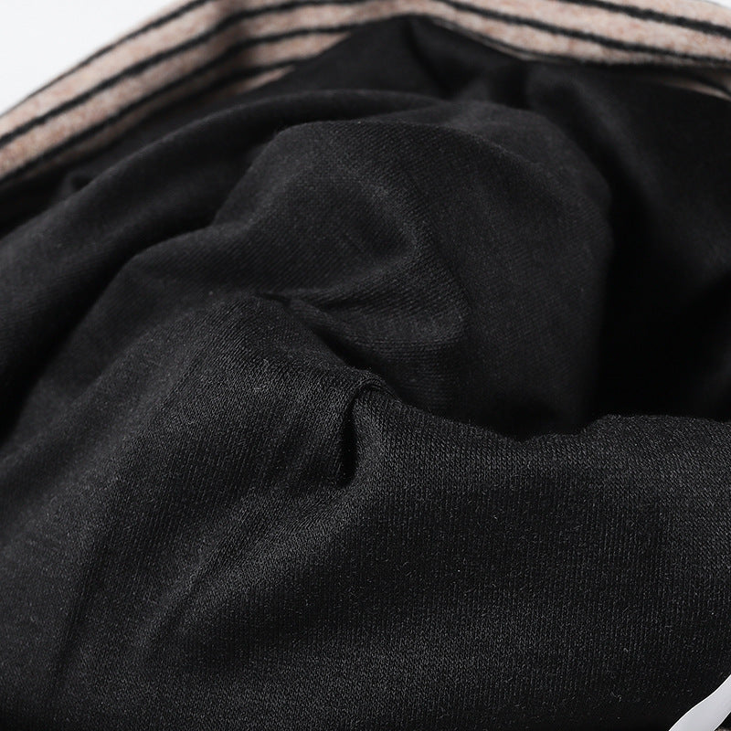 Fine Stripe Fleece Lined Slouch Beanie - view 3