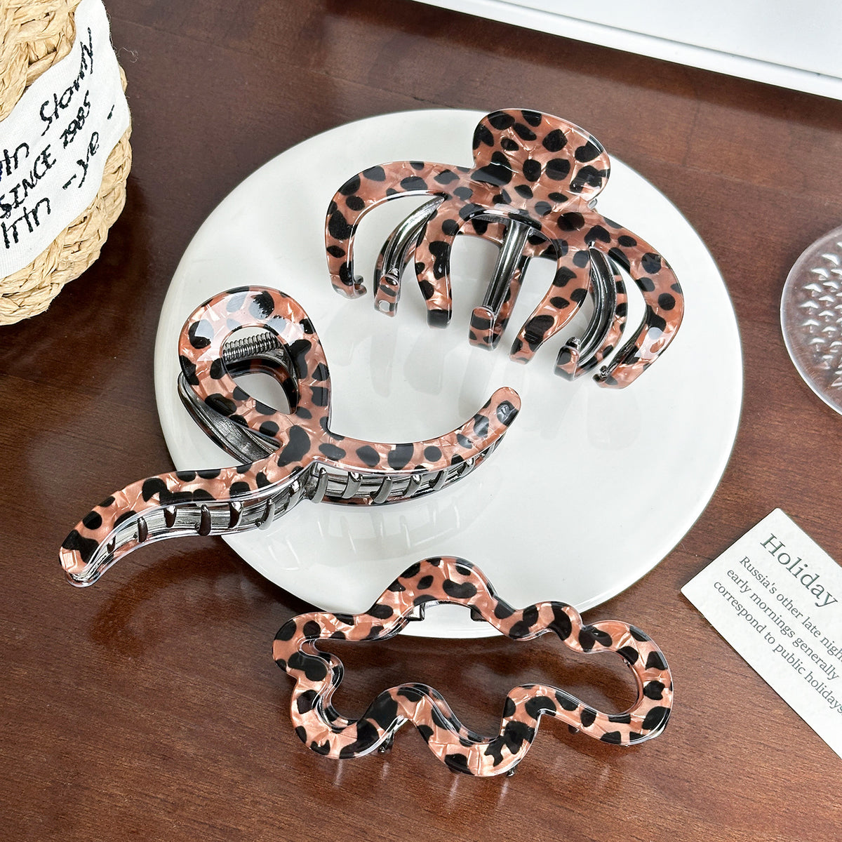 Leopard Print Hair Claw Clip - view 2