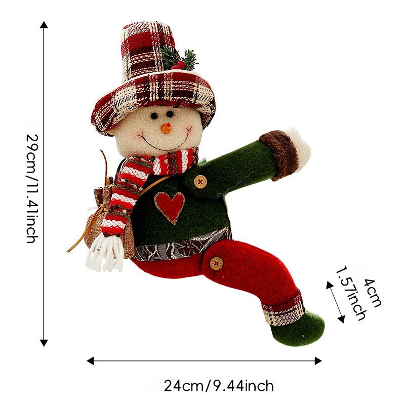 Christmas Curtain Tieback Plush Character Decoration - Snowman