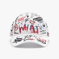 Graffiti Doodle Print Curved Brim Cap - C1