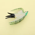 Whimsical Bird And Puppy Hair Claw Clip - Green