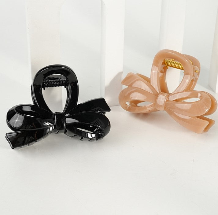 Layered Double Bow Hair Claw Clip - view 3