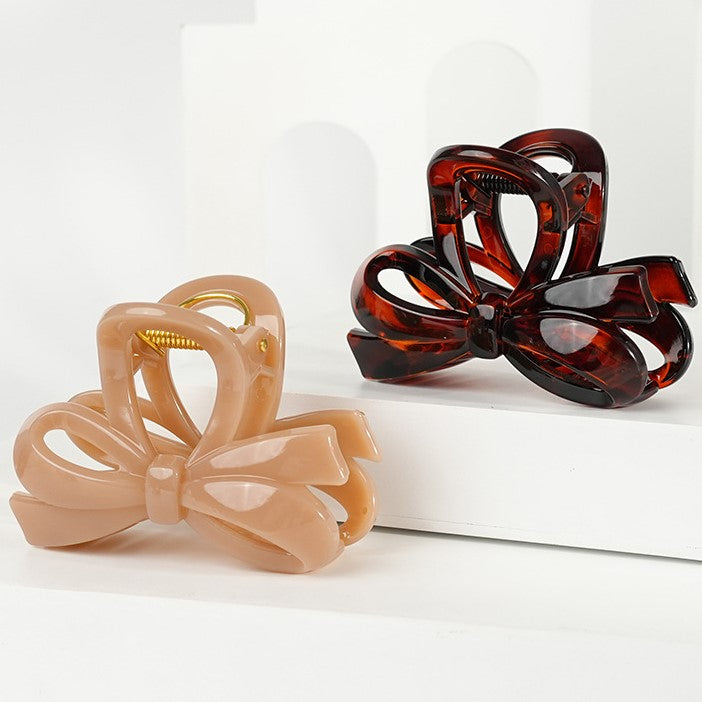 Layered Double Bow Hair Claw Clip - view 7