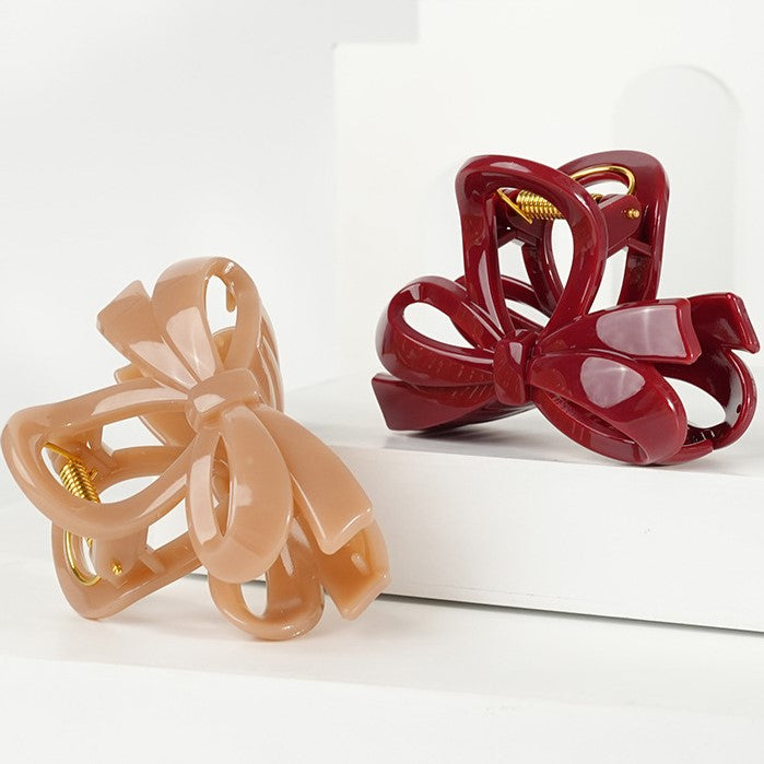 Layered Double Bow Hair Claw Clip - view 8