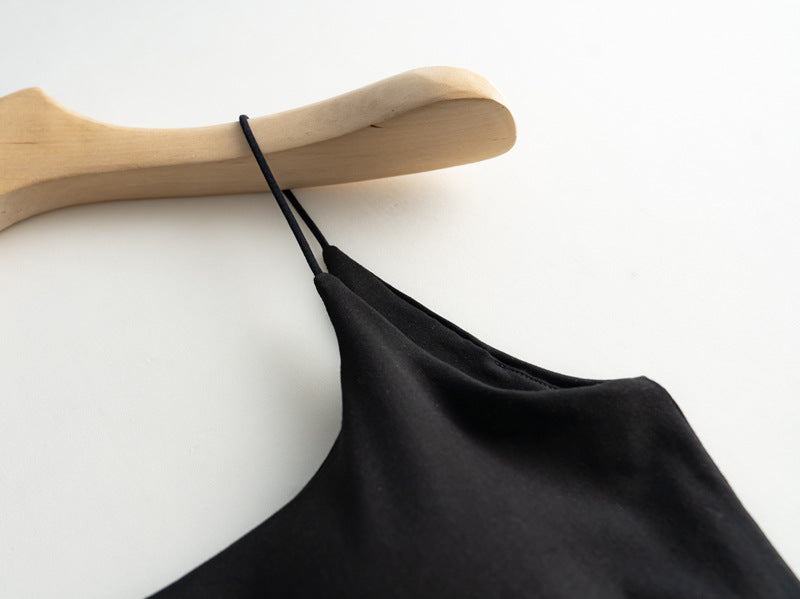 Silky Built In Bra Camisole Tank - black - 5