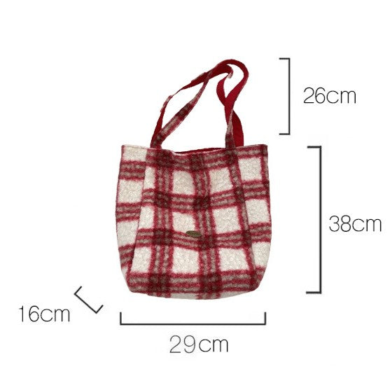 Fuzzy Plush Large Capacity Shoulder Tote - view 1