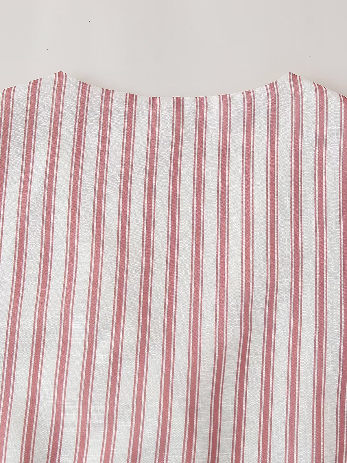Folk Embroidered Striped Back Vest - Red - 10