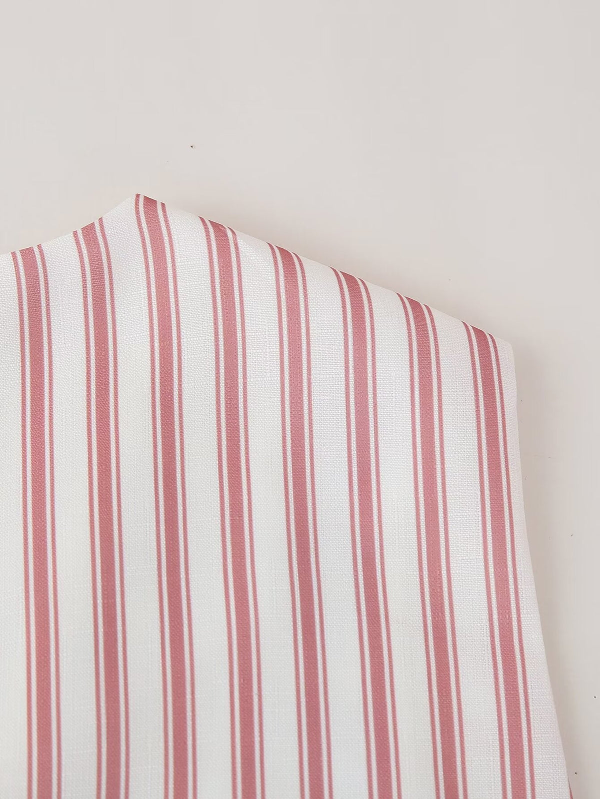 Folk Embroidered Striped Back Vest - Red - 12