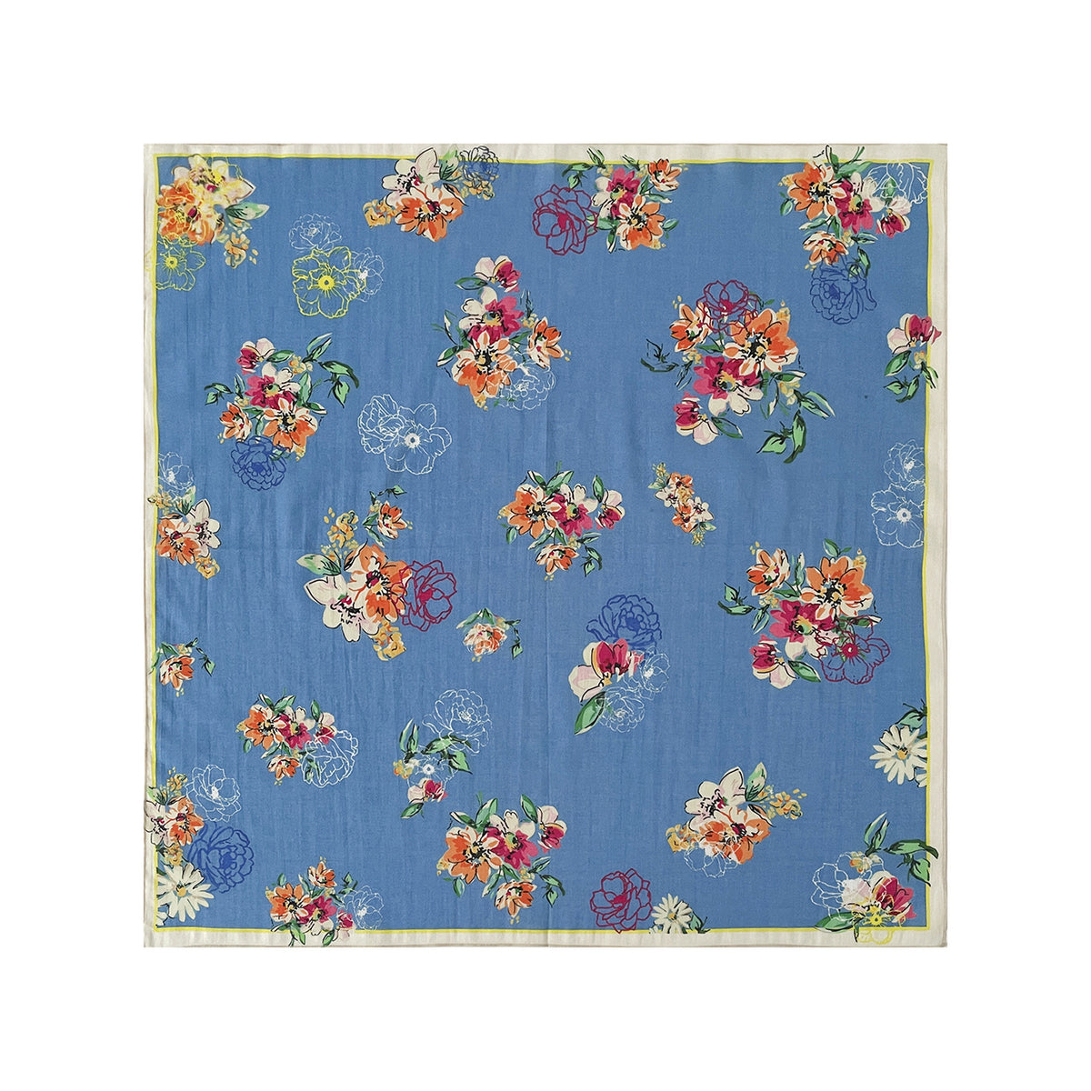 Summer Ocean And Blossom Print Bandana - NO-6