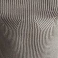 Ribbed Fitted Top With Sweetheart Neckline - Khaki
