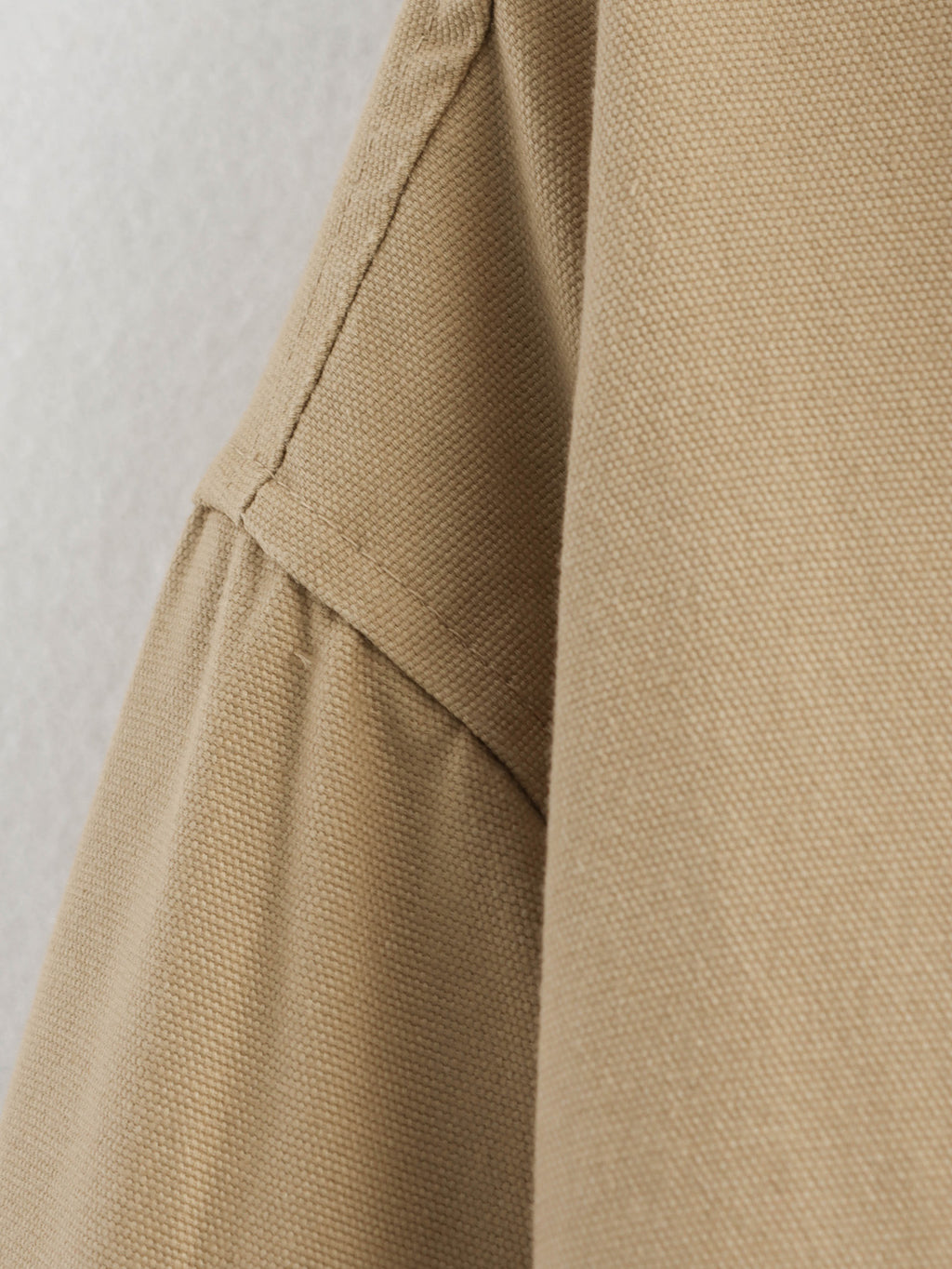 Corduroy Collar Oversized Chore Jacket - Khaki - 3