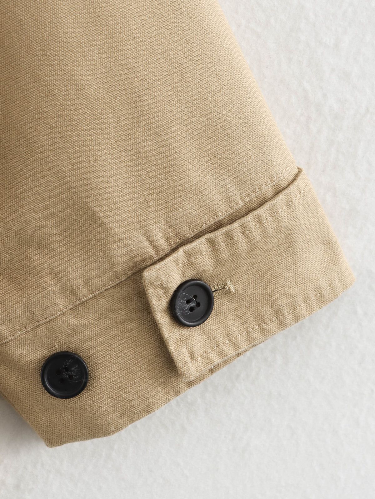 Corduroy Collar Oversized Chore Jacket - Khaki - 9