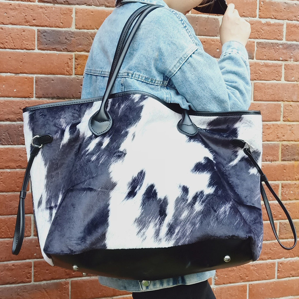 Western Animal Print Plush Weekender Tote Bag