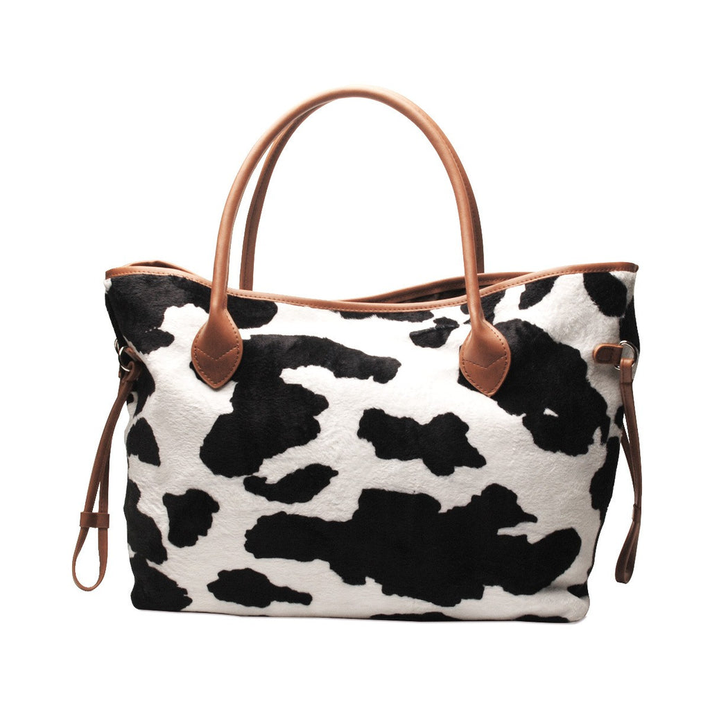 Western Animal Print Plush Weekender Tote Bag