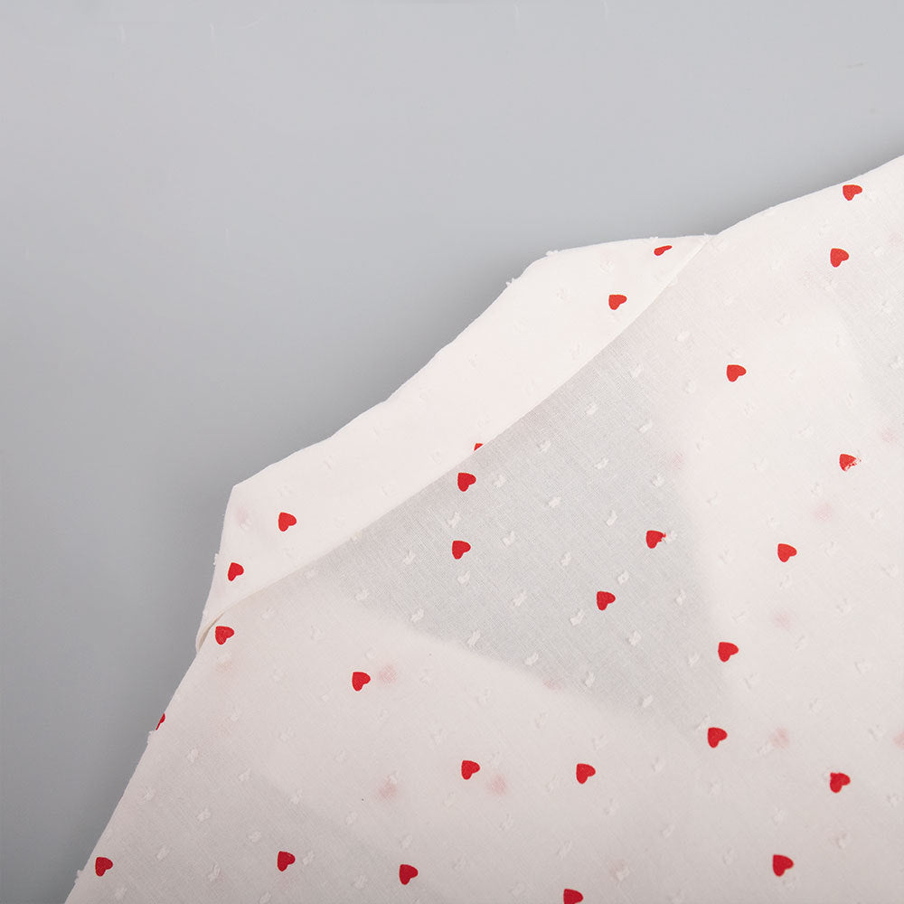 Heart Print Long Sleeve Pajama Short Set - White - 3