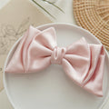 Soft Satin Butterfly Bow Hair Clip - Pink