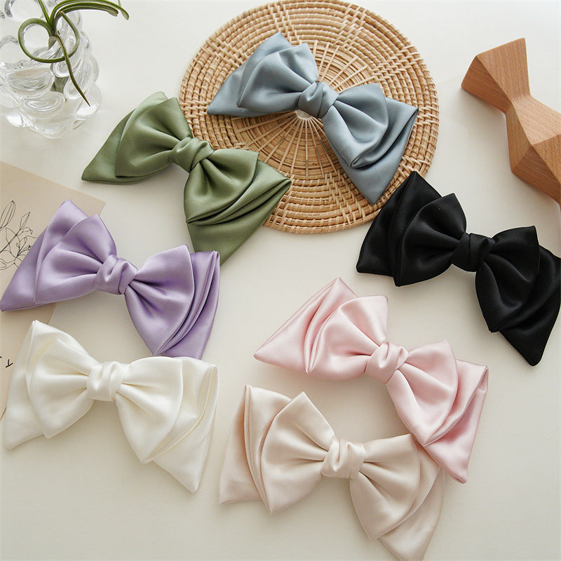 Soft Satin Butterfly Bow Hair Clip